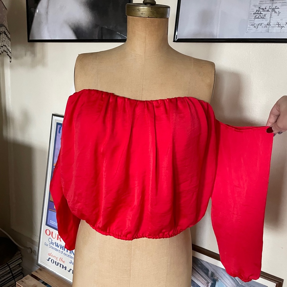 Off the Shoulder Drapey Blouse